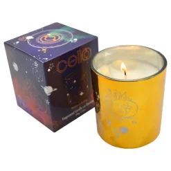 Cello - Gemstone Celestial Candle with Clear Quartz - Mystic Clearing