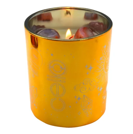 Cello - Gemstone Celestial Candle with Red Agate - Meditation Incense