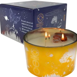 Cello - Large Gemstone Celestial Candle - Red Agate - Meditation Incense