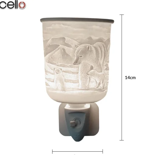 Cello - Porcelain Plug In Electric Wax Burner - Polar Bear