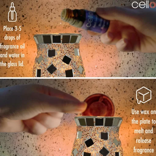 Cello - Sliver Mosaic Plug In Electric Warmer