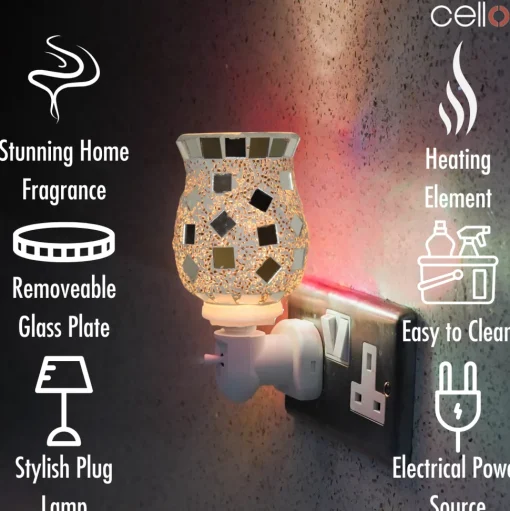 Cello - Sliver Mosaic Plug In Electric Warmer