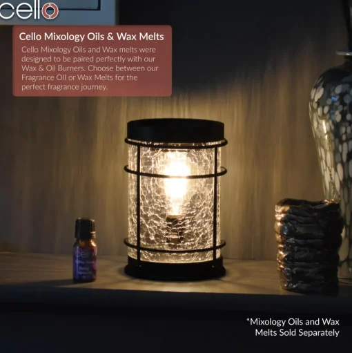 Cello Black Edison Crackle Electric Wax Burner