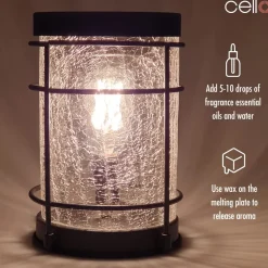 Cello Black Edison Crackle Electric Wax Burner