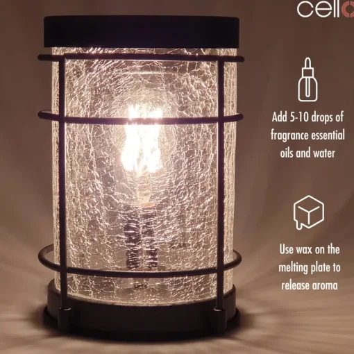 Cello Black Edison Crackle Electric Wax Burner