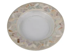 Cello Candle Charger - Oyster Shell