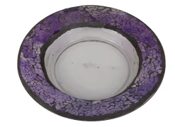 Cello Candle Charger - Purple Pebbles
