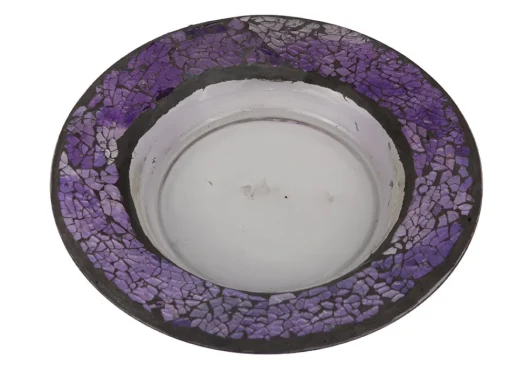Cello Candle Charger - Purple Pebbles
