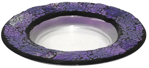 Cello Candle Charger - Purple Pebbles