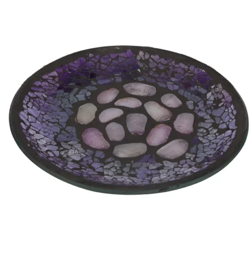 Cello Candle Plate - Purple Pebbles