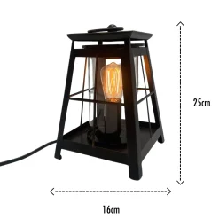 Cello Edison Metal Electric Wax Burner Lantern