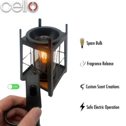 Cello Edison Metal Electric Wax Burner Lantern