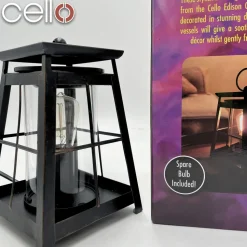 Cello Edison Metal Electric Wax Burner Lantern