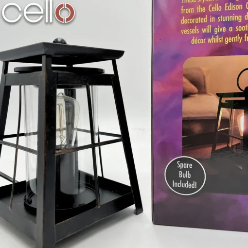Cello Edison Metal Electric Wax Burner Lantern