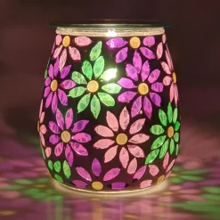 Cello Electric Wax Burner Mosaic Glass - Pretty Petals