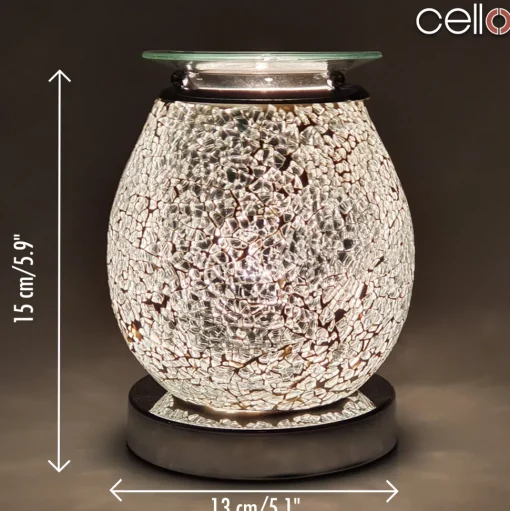 Cello Electric Wax Burner Touch Mosaic - Silver