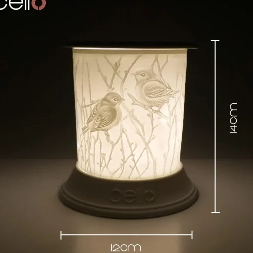 Cello Electric Wax Burner Porcelain Straight - Bird