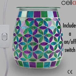 Cello Electric Wax Burner Mosaic Glass - Geometric