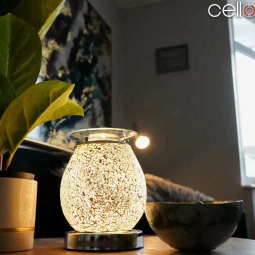 Cello Electric Wax Burner Touch Mosaic - Silver