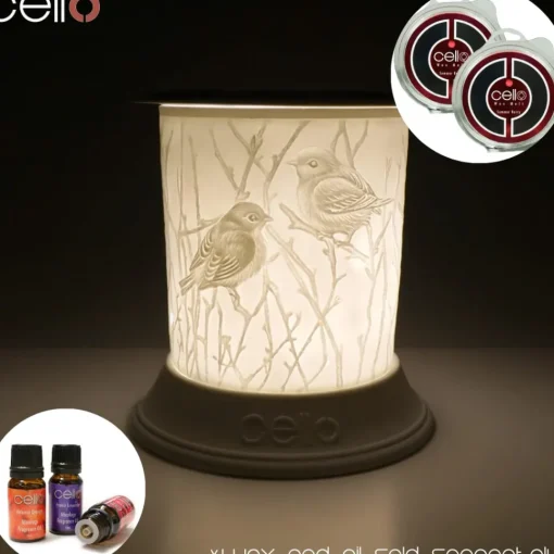 Cello Electric Wax Burner Porcelain Straight - Bird