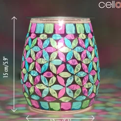 Cello Electric Wax Burner Mosaic Glass - Geometric
