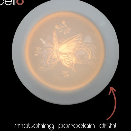 Cello Electric Wax Burner Porcelain Barrel - Silk Wings