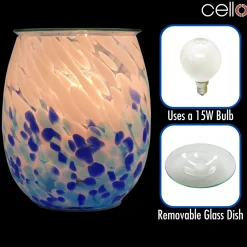 Cello Electric Wax Burner Art Glass - Crashing Waves