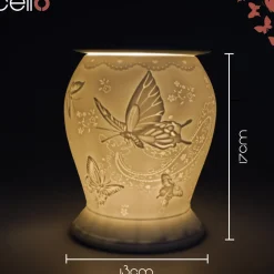 Cello Electric Wax Burner Porcelain Barrel - Silk Wings