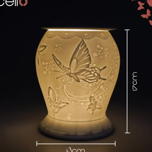 Cello Electric Wax Burner Porcelain Barrel - Silk Wings