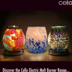 Cello Electric Wax Burner Art Glass - Crashing Waves