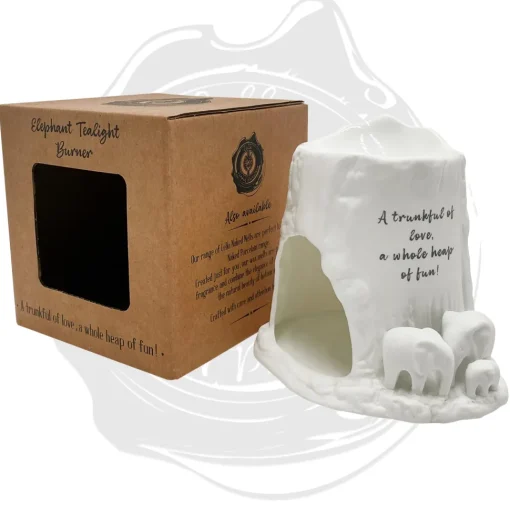 Cello Elephant Tealight Burner - A trunkful of love, a whole heap of fun!