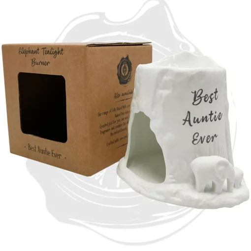 Cello Elephant Tealight Burner - Best Auntie Ever