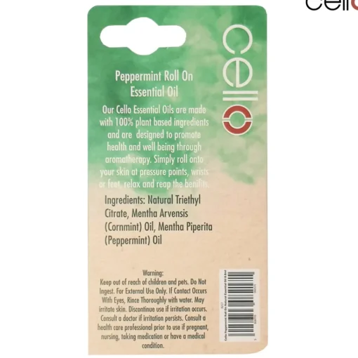 Cello Essential Oil Roll On - Peppermint