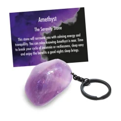 Cello Gemstone Keyrings - Amethyst