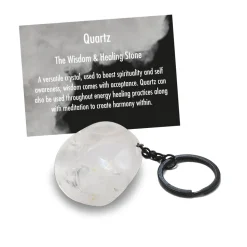 Cello Gemstone Keyrings - Quartz