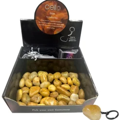 Cello Gemstone Keyrings - Citrine