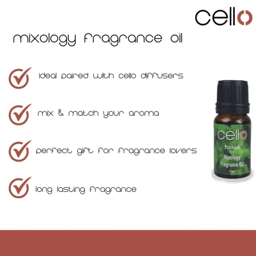 Cello Mixology Fragrance Oil - Pack of 4 - Patchouli