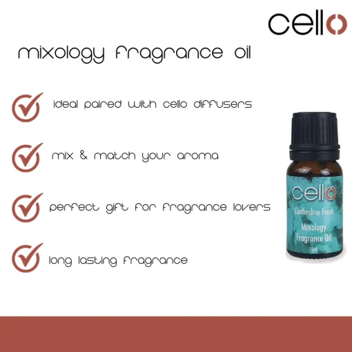 Cello Mixology Fragrance Oil - Pack of 4 - Clothesline Fresh