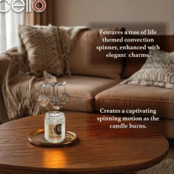 Cello Naked Candle with Convection Spinner - Ocean Spray