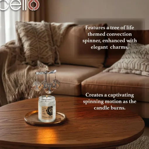 Cello Naked Candle with Convection Spinner - Ocean Spray