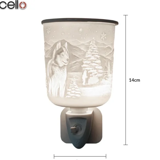 Cello Porcelain Plug In Electric Wax Burner - Husky