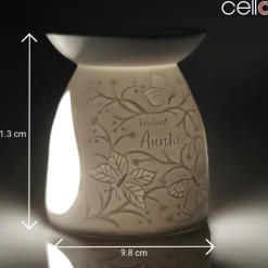 Cello Porcelain Tealight Burner - Loveliest Auntie