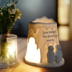 Cello Porcelain Tealight Burner - Penguin Family