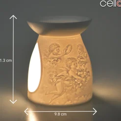 Cello Porcelain Tealight Burner - Cherub