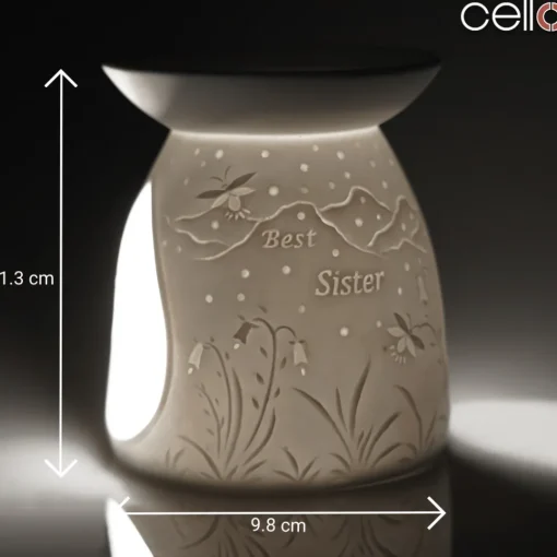 Cello Porcelain Tealight Burner - Best Sister