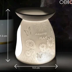 Cello Porcelain Tealight Burner - Amazing Mam