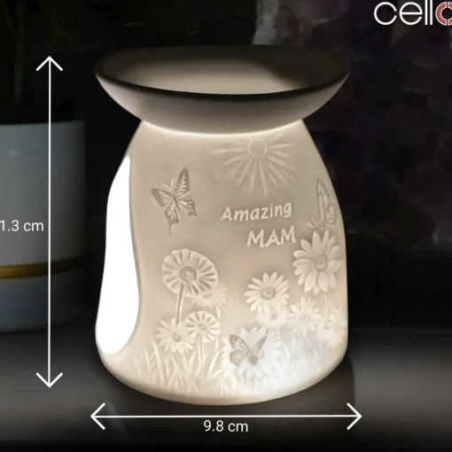Cello Porcelain Tealight Burner - Amazing Mam