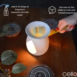 Cello Porcelain Tealight Burner - Amazing Mam