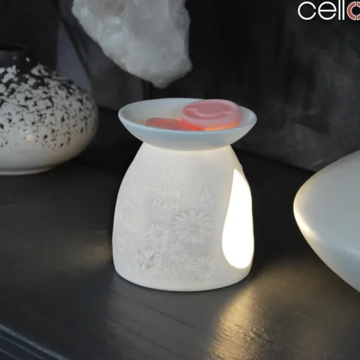 Cello Porcelain Tealight Burner - Amazing Mam