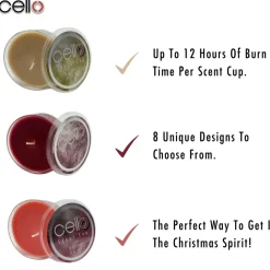 Cello Scent Cup Trio - Merry Christmas